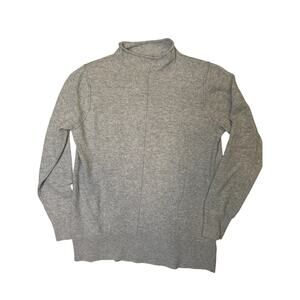 Banana Republic Italian Wool Cashmere Blend Mock Neck Sweater Gray M